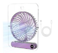 Portable Transparent USB Handheld Fan Foldable Desktop Cooler, Stepless Spe