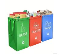 Portable Trash Can - Multipurpose Trash Bag Set | Reusable 3-Piece 40ml Trassh Containers | Small Waste For Pantry, Apartment Bathroom Dormitory Laundry Room Closet Or Under Cabinet Organization
