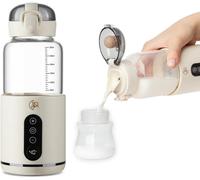Portable Travel Baby Bottle Warmer,Car Bottle Warmer For Mothers,Quick Warmer,Bpa Free Milk Warmer,Quick Heating And Quick Recharge- White