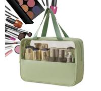 Portable Travel Bag - Cosmetics Pouch, 30x21.5x10cm Zippered Storage, Leather Organizer Pouch with Zipper Holder, Makeup Carrier for Toiletry, Portable Cosmetic Holder for Stylish Travel Use