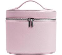 Portable Travel Storage Bag Leather Makeup Bag Removable Makeup Bag with Separate Wash Compartment Unisex, Green, Minimalist