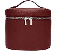 Portable Travel Storage Bag Leather Makeup Bag Removable Makeup Bag with Separate Wash Compartment Unisex, Green, Minimalist，Nouveau modèle