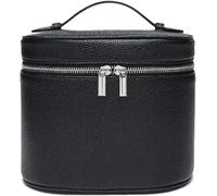 Portable Travel Storage Bag Leather Makeup Bag Removable Makeup Bag with Separate Wash Compartment Unisex, Green, Minimalist，Nouveau modèle