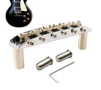 Portable Tremolo Bridge, Electric Guitar Replacement Parts, 3.5 Inches Saddle Tailpiece with Adjustable Screws, Zinc Alloy Guitar Hardware with, Home Workshop Studio Practice Repair