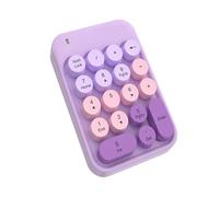 Portable USB 2.4G Wireless Number Keyboard 18 Keys Retro Round Keycads Cute Number Keypad for Window7/8/10