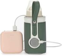 Portable Usb Bottle Warmer Baby Bottle Warmer With Temperature Baby Bottle Warmer Cooler Bag For Baby Travel Disease Care,Green