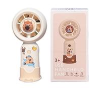 Portable USB Hand Fan, 3 Speed Mini Cooling Wind Blower with 500mAh Rechargeable Battery, Quiet Travel Fan for Summer Use, Compact Personal Air Blower for Outdoor Dorm Classroom Students Adults