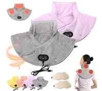 Portable USB Neck Shoulders Heating Pad with Auto Off Timers 3 Heat Levels Plus 3 Massage Modes, 60S Fast Heating (2PCS-5)