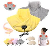 Portable USB Neck Shoulders Heating Pad with Auto Off Timers 3 Heat Levels Plus 3 Massage Modes, 60S Fast Heating (2PCS-2)