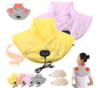 Portable USB Neck Shoulders Heating Pad with Auto Off Timers 3 Heat Levels Plus 3 Massage Modes, 60S Fast Heating (2PCS-4)