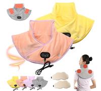 Portable USB Neck Shoulders Heating Pad with Auto Off Timers 3 Heat Levels Plus 3 Massage Modes, 60S Fast Heating (2PCS-1)