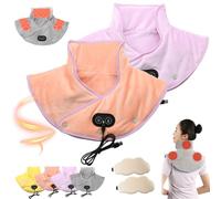Portable USB Neck Shoulders Heating Pad with Auto Off Timers 3 Heat Levels Plus 3 Massage Modes, 60S Fast Heating (2PCS-3)