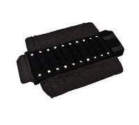 Portable Velours Bague Bijoux Rouleau Up Sac Souple Étui Roulante Anneaux Rangement Sacs Organiseur Pliable Transport pour Identité, Affichage Emballage Anneaux Sacs Transport Étuis -35x16cm - Noir