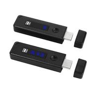 Portable Video Transmitter Device, Plug & Play Audio Transmitter Receiver, Stable Signal Transmission Kit for Electronics Laptops Computers Projectors Home Offices Use, Color Black