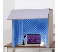 Portable Vocal Booth,Desktop Soundproof Cover,Isolation Booth,Self Made Sound Recording Studio Equipment,Microphone Isolation Absorbing Shield,for Studio Desk,Recording Booth, Podcast (Color : Dark b