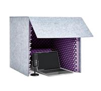 Portable Vocal Booth for Home Studio, Desktop Soundproof Recording Cover with High-Density Foam, Perfect for Music Studio, Podcasts, Live Streaming - Isolation Booth(Purple,23.62IN)