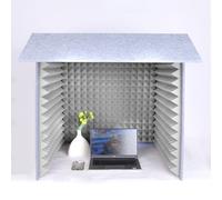 Portable Vocal Booth for Recording, Microphone Foam Booth Cube, Home Studio Booth, Sound Isolation Booth Room, Desktop Soundproof Cover, for Recording Studio Quality Audio