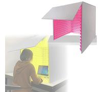 Portable Vocal Booth for Recording, Microphone Foam Booth Cube, Isolation Shield, Desktop Soundproof Cover, Decreasing Noise, for Recording Studio, Podcasts, Singing, and Broadcasting