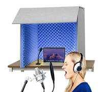 Portable Vocal Booth Sound Booth Recording Equipment, 31"x31" Isolation Booth, Microphone Isolation Shield, Desktop Soundproof Cover, for Recording Studio Quality Audio