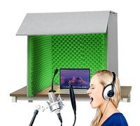 Portable Vocal Booth Sound Booth Recording Equipment, 31"x31" Isolation Booth, Microphone Isolation Shield, Desktop Soundproof Cover, for Recording Studio Quality Audio