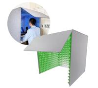 Portable Vocal Recording Booth, Desktop Soundproof Cover, Microphone Isolation Booth Cube, Decreasing Noise, Studio Equipment, Easy to Assemble, Microphone Shield Independent Working Space