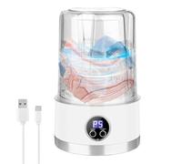 Portable Washer, Mini Laundry Machine, Underwear Cleaning Tool, Double-Mode Deep Cleaning, Rechargeable Compact Design, Dorm Travel Use, 7.87x5.12x5.12 Inches White 1 Piece
