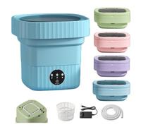 Portable Washing Machine, 11L Foldable Mini Washer with Spin Basket，Blue：11L