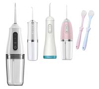 Portable Water Flosser with 3 Modes, Cordless Oral Irrigator, 4 Jet Nozzles, Deux gratte-langues sont inclus，Pulse Technology for Dental Cleaning (5)