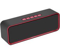 Portable Wireless Bluetooth 5.0 Speaker With 3D Hifi Stereo Bass, 1500Mah Battery, 12 Hours Playtime (Red)