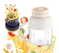 Portable Wireless Juicer Cup, 80W USB Rechargeable Personal Blender, 44oz Travel Blender for Shakes Smoothies, Dual Lid Compact Juice Cup for Home Office Outdoor (White)