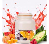 Portable Wireless Juicer Cup - High Capacity Fresh Juicer Cup - 3-Speed Rechargeable Personal Blender for Smoothies, Milkshakes, Fruits & Vegetables (White, 800, Millilitres)