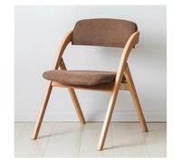 Portable Wooden Folding Chairs Comfortable Padded Dining Chairs for Guests Office Kitchen Wedding Use - Stylish Brown Design