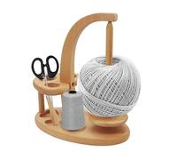 Portable Yarn Holder - 3 Slot Smooth Wooden Organizer Crochet Thread Storage Stand, Yarn Ball Holder for Knitting Sewing Wool Thread, Anti Tangling Yarns Dispenser for Crafting Embroidery Stitching