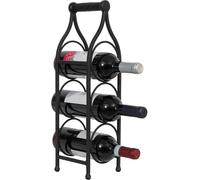 Portabottiglie Biscottini Design Cantinetta En Fer Forgé Noir 46x13x14
