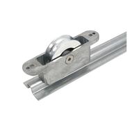 PORTAC Galet en Inox gorge U sur chape Zamak semi-encastrée anti-pincement - Brut, Matière : Acier