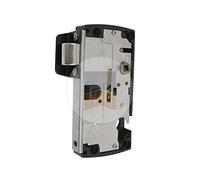 PORTAC Serrure en applique à pêne rentrant réversible avec butée en Inox - Blanc Ral 9016