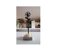 Portacandele E Porta Incenso Nero Forma Di Papavero Flower Stand (M) Multicolore