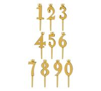 Portacandele Numerici Per Compleanno - 10 Pezzi Forniture Per Feste Di Compleanno, Decorazioni Per Torte Festive | Per Organizzatori Eventi Pensione Laurea Bambini Adulti Pasticcerie Riunioni