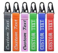 Portachiavi personalizzati, Etichette con numeri di testo ricamati su entrambi i lati, Portachiavis con nome personalizzato Etichette per bagagli, Portachiavi per moto per zaini, Auto, Camere, Regalo