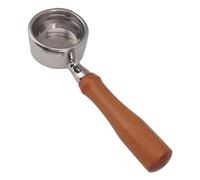 Portafilter Bottomless 58mm avec Poignée Bois Massif, Porte - Filtre Café Inox Double Oreilles - Durable, Stable, Parfait pour Machines Baby Classic (Style 4)