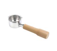 Portafilter café sans fond avec panier poignée en bois de rechange pour machine Delonghi EC680 EC685 Accessoires d'extraction réutilisables en alliage 51 mm