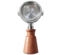 Portafilter expresso 58 mm avec panier filtrant pour machines Petrus 3888 et 3992 avec poignée en bois de santal et construction en acier inoxydable 304 pour brassage domestique (bois de santal rouge)