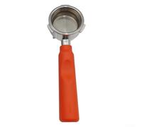 Portafilter expresso en alliage d'aluminium de 58 mm avec poignée en bois massif et filtre de précision pour une extraction complète des saveurs (58 mm orange)