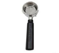 Portafilter expresso en alliage d'aluminium de 58 mm avec poignée en bois massif et filtre de précision pour une extraction complète des saveurs (58 mm noir)