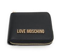 Portafoglio donna Love Moschino zip around small ecopelle nero logo gold A25MO11 JC5639PP1LLD0000 NERO