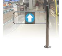 Portail À Battant Automatique À Sens Unique,Porte D'entrée De Sécurité À Ressort en Acier Inoxydable,Portillon De Transfert,pour Magasin,Bibliothèque(Right,80 * 97cm)