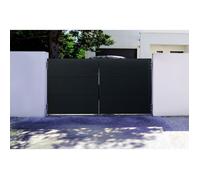 Portail acier battant 3m - Casanoov - NALI - H.160cm - Noir mat