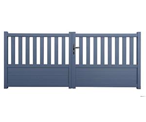 portail alu "Genève" gris 3m