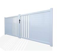 Portail alu Nottingham blanc 3.50m