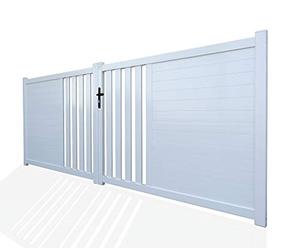 Portail alu Nottingham blanc 3.50m